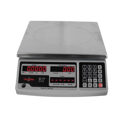 Package and counting scale 6 kg / Readability 0,2g with LED display