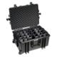 OUTDOOR resväska i svart med vadderade delare 585x410x295 mm Volume: 70,9 L Model: 6800/B/RPD