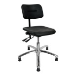 DYNAMO arbetsstol med säte och rygg i PU-skum, glidknappar och justering av säte och rygg (600-860 mm)