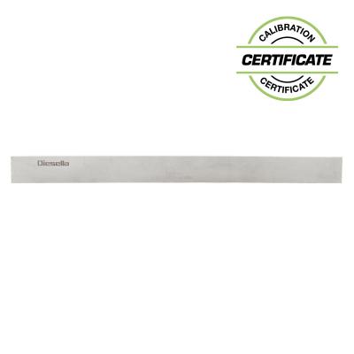Flat straight edge 500x30x6 mm DIN 874 Grade 2 with calibration certificate
